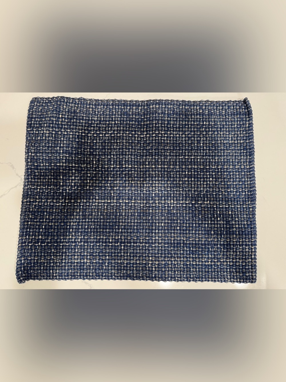🆑 BUNDLE of 2 Woven Navy Blue Rectangular Placemat